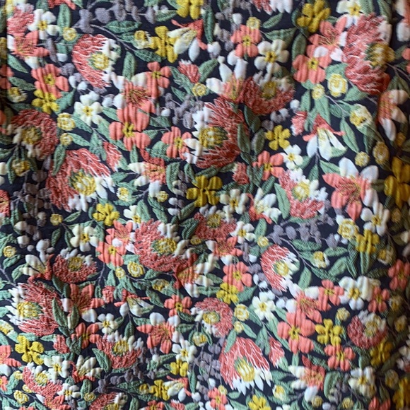 Loft Colorful Floral textured Skirt - Picture 2 of 6